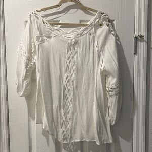 NWT Reiss Lace Detail Blouse